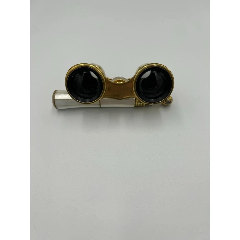 Lemaire Fils Paris Antique Opera Glasses Mother of Pearl Handle Gold Tone